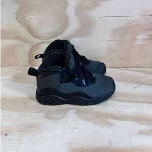 Nike-Air Jordan 10 Shadow-Sneakers-Gray/Black-Kids Little Unisex -8Y-310808-002